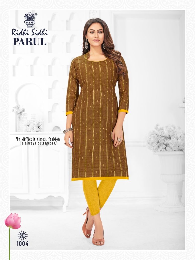 Ridhi Sidhi Parul 1 fancy Regular Wear Cotton Printed Long Kurti Collection